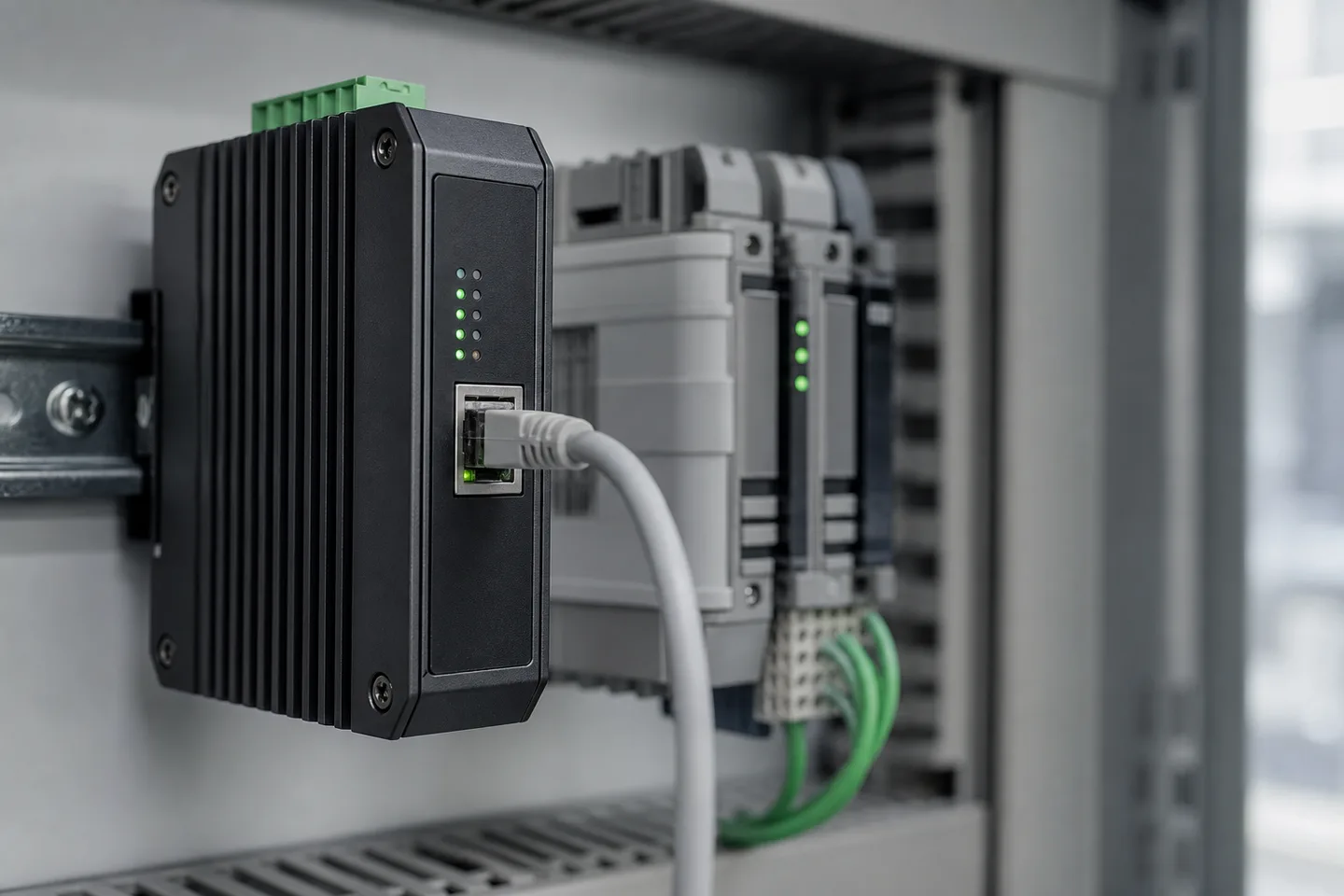 Industrial edge gateway in a control cabinet